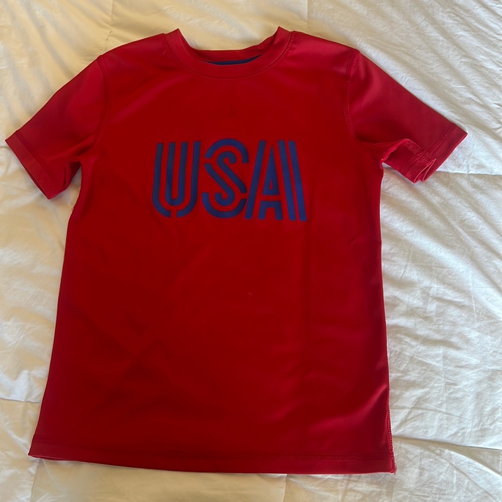 Dri fit kids red USA t shirt